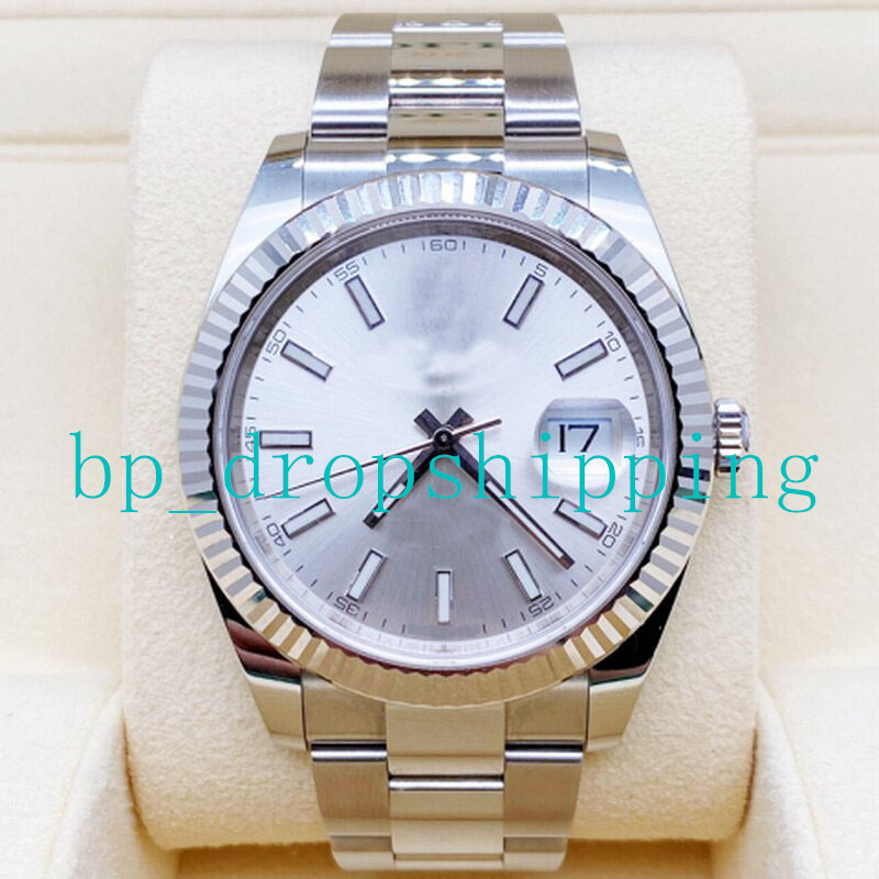 

Classic Luxury Watches Silver Dial 41mm Asia 2813 Mechanical Automatic Movement Bracelet Stainless Steel Men's Luminous Wristwatches, Watch