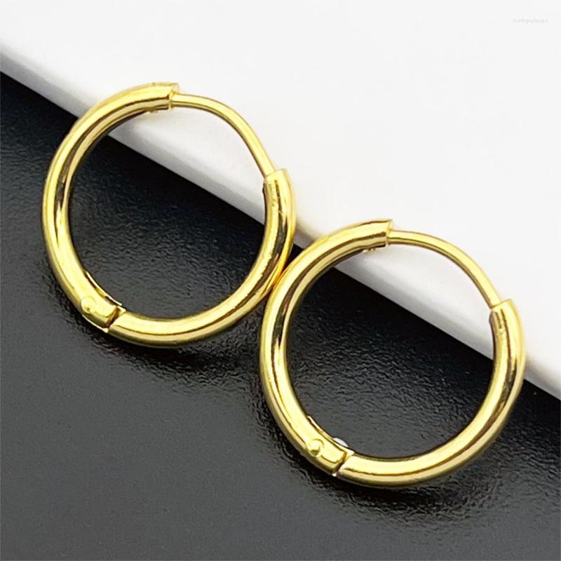 

Hoop Earrings 2022 Stainless Steel Gold Plated Small Round 4 Colors Ladies Korea Fashion Rings Jewelry Accessor
