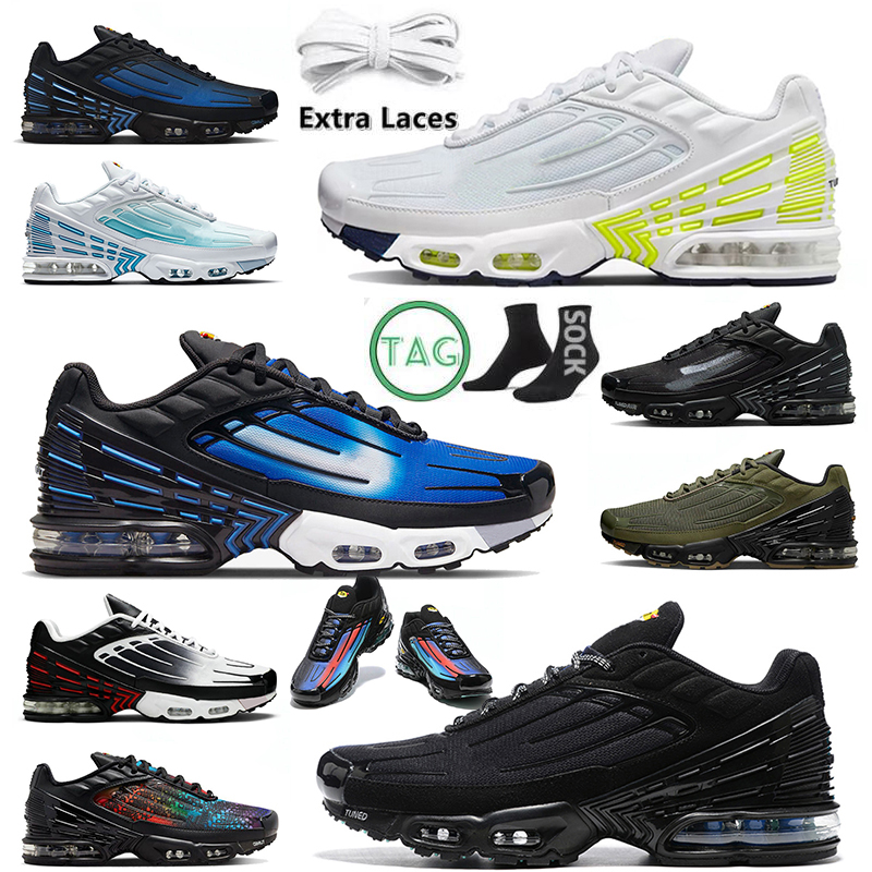 

Designer Tuned Plus 3 Tn III Running Shoes 2023 Top Fashion Big Size 12 Tn3 Olive Triple Black Bone White Volt Vaporizer Tns for Men Women Trainers Athletic Runners, A44 39-45
