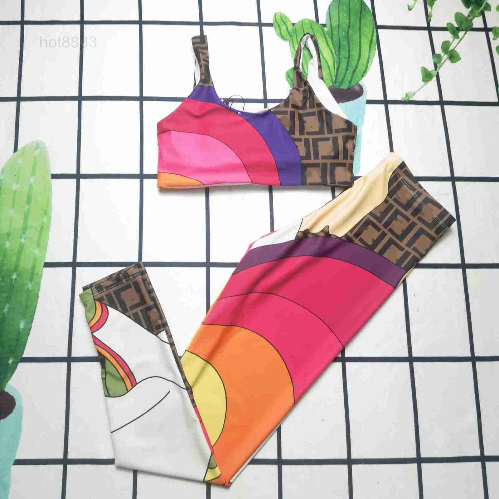 

Women' Tracksuits designer Women Print Cartoon banana Boom Running Yoga Suits Sportswear High Waist Fitness Pants harajuku sports Set Gym workout clothes01 4CEM, Pink