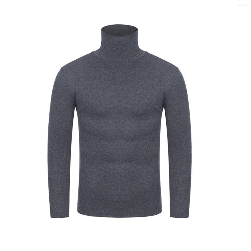 

Men's T Shirts Feitong Men Turtleneck Winter Tshirts For Long Sleeve Solid Stretch Slim Fit Bottoming Tops Streetwear Clothing, Black