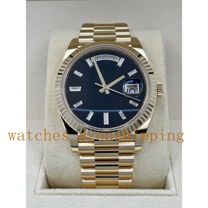 

NF Factory Mens Watch Super V5 Quality 41mm 2813 Movement Diamond Dial 18k Yellow Gold Watches Mechanical Automatic President Men's Wristwatches