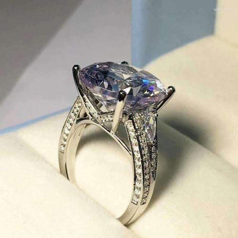 

Cluster Rings Fashion Female 925 Sterling Silver 4 Round Cubic Zircon Crystal For Women Wedding Party Finger Jewelry Gift