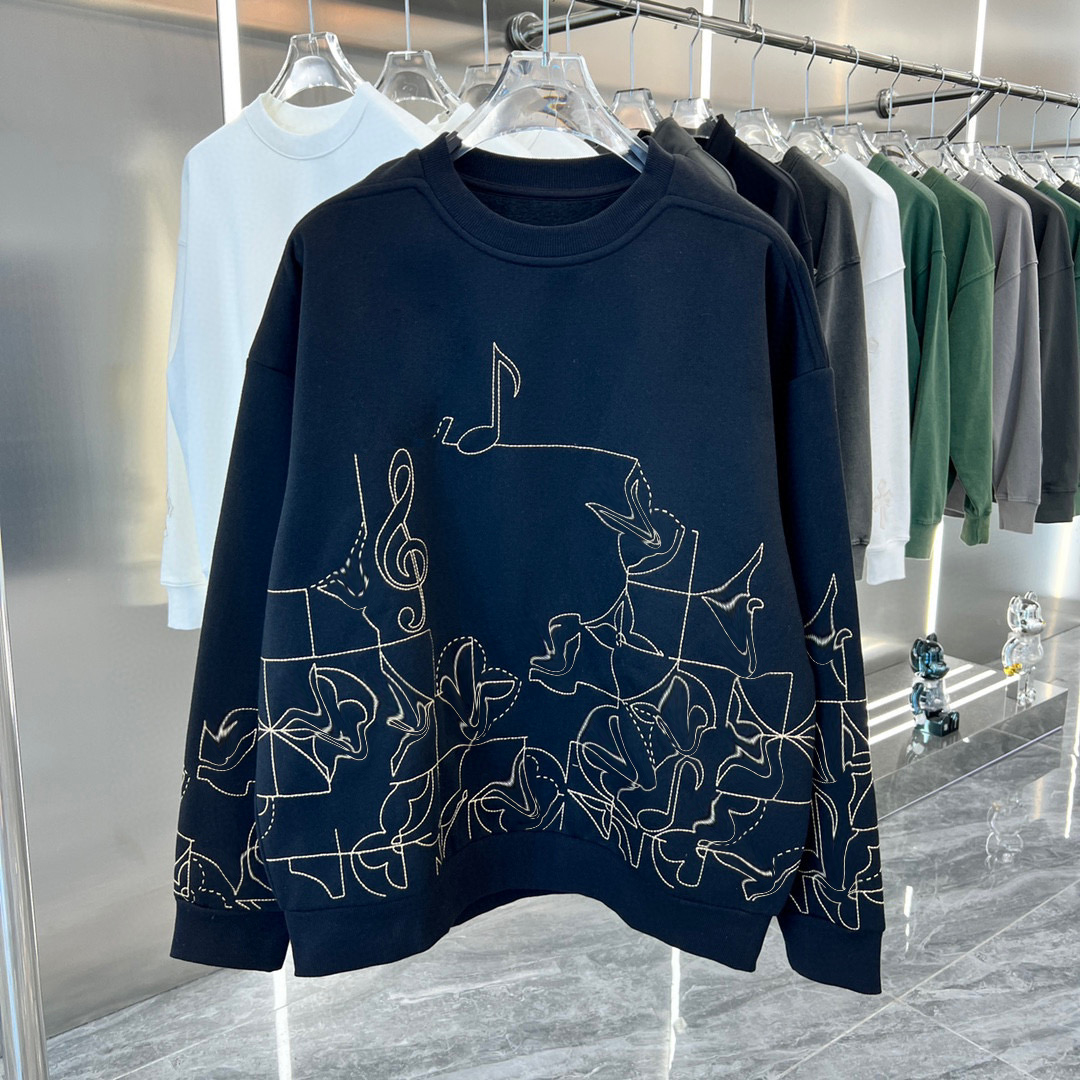 

Men's sweater high quality Mens hoodie sweatshirts italy style autumn and winter zipper jacket designer luxury double letter classic Men women alike clothin 029, Black