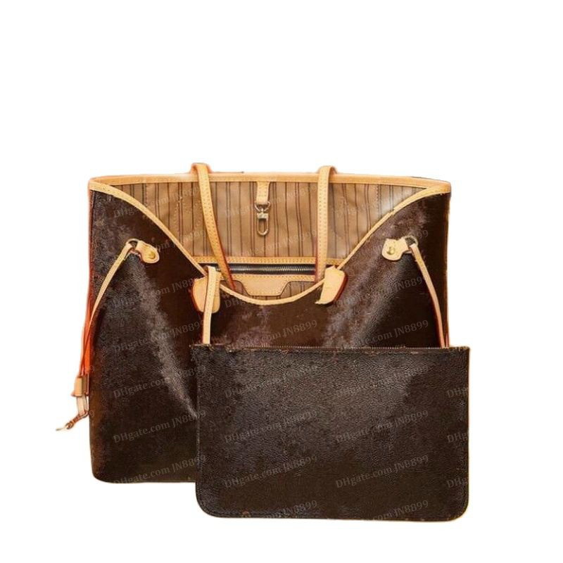 Women Totes Bags 2pcs Sets PU Leather Handbags Pruses Travel Shopping Bag Designer Bags With Original DustBag JN8899-image-825339371