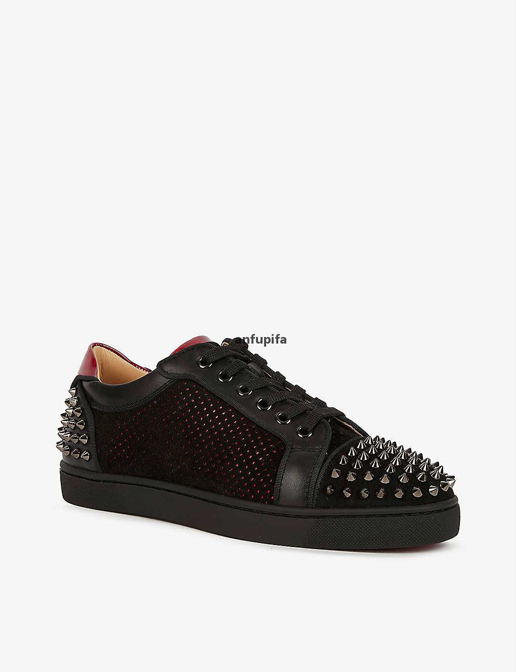 

Red Bottomed Christians Wholesale Homme Casual Shoe high quality luxury designs men's junior spiked sneakers Seavaste 2 Orlato Flat to piJ, 20