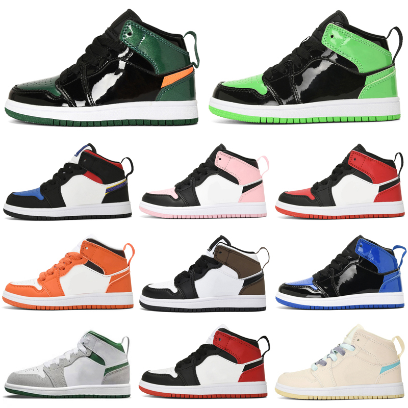 

Jumpman 1 Mid Basketball Shoes J1 Kids Youth Shoe Students Sneaker Big Child Junior Toddler 1s Medium Olive Gym Red Travis Sport Shoes Skateboard Size EUR 26-37, As photo 29