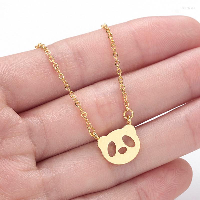 

Chains Fashion Simple Versatile Women's Alloy Panda Pendant Necklaces Anniversary Gift For Girlfriend Clavicle Thin Chain Girl