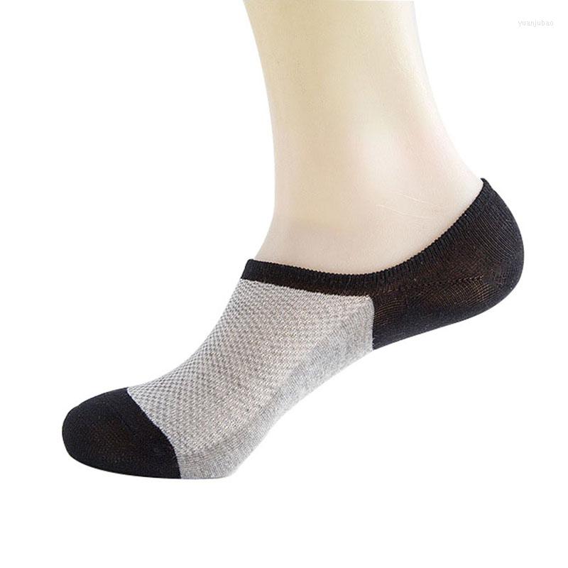 

Men's Socks 1 Pair 2022 Cotton Sock Men Fashion Summer Stripe Hit Color Man's Mesh Casual Short Low Cut Ankle
