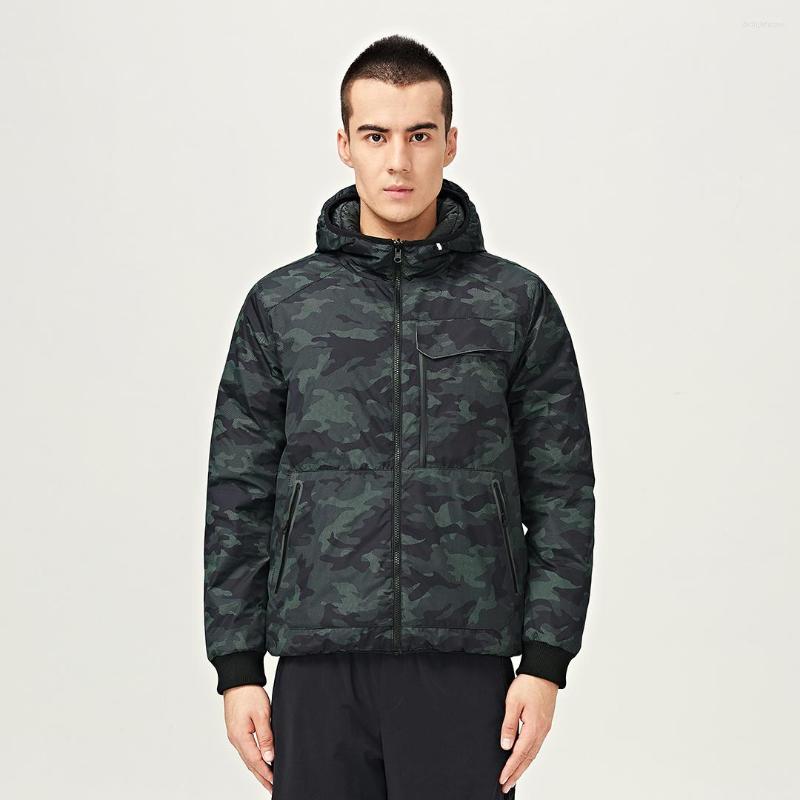 

Men' Down Uleemark Packable Jacket Hooded Lightweight Puffer Insulated Coat, Army green