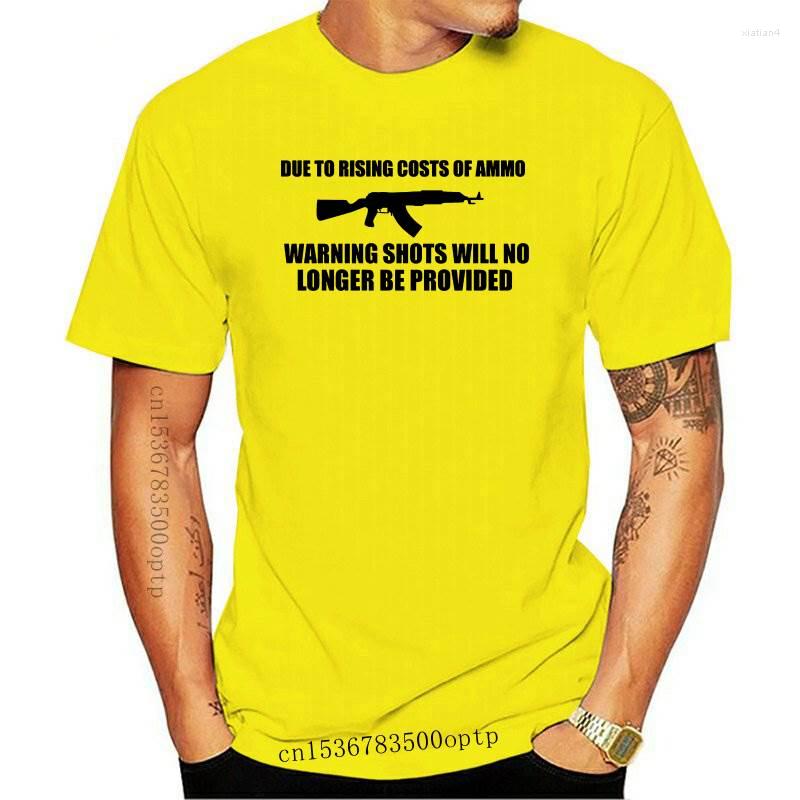 

Men's T Shirts 2022 DUE TO RISING COSTS OF AMMO - Shooting / Novelty Humorous Themed T-Shirt Summer Fa, Yellowmen