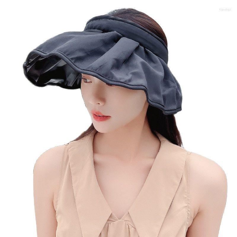 

Wide Brim Hats Outdoor Beach Trip Casual All-Match Lady Summer Cap Woman Big Sunscreen Hat, Beige