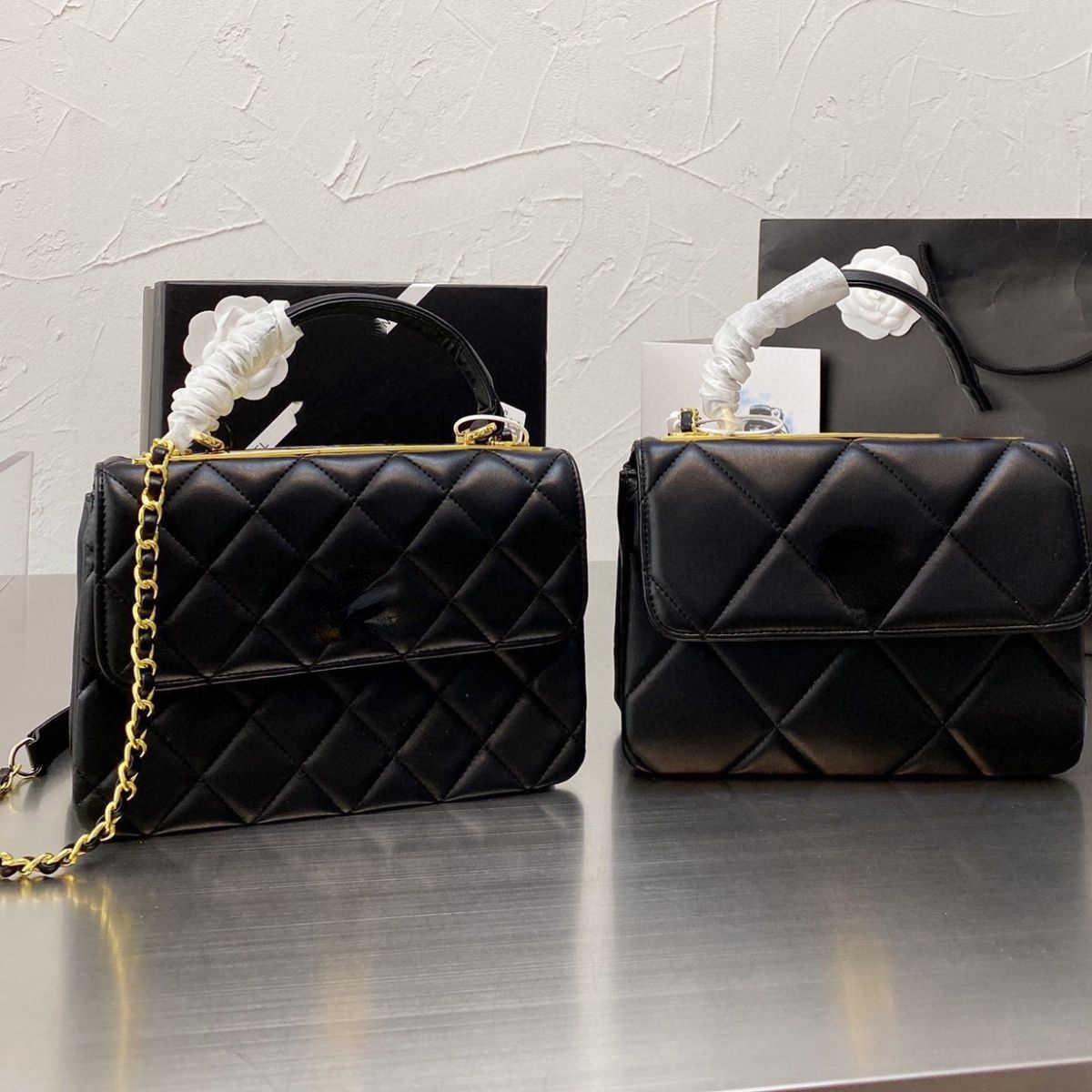 

Women's Luxury Designer Handbags Shoulder Bags Tote 2023 New Fashion Texture Chain Shoulders Crossbody Bag in a Variety of Colors Available for Direct Factory Sales, Black 2