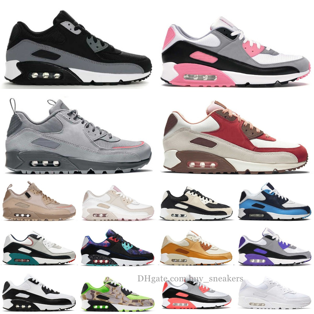 

designer Max 90 90s Mens casual shoes OG designer Bred AM Total Be True Camo Green Grape Infrared London men trainers sports Sneakers outdoor running shoe, Box