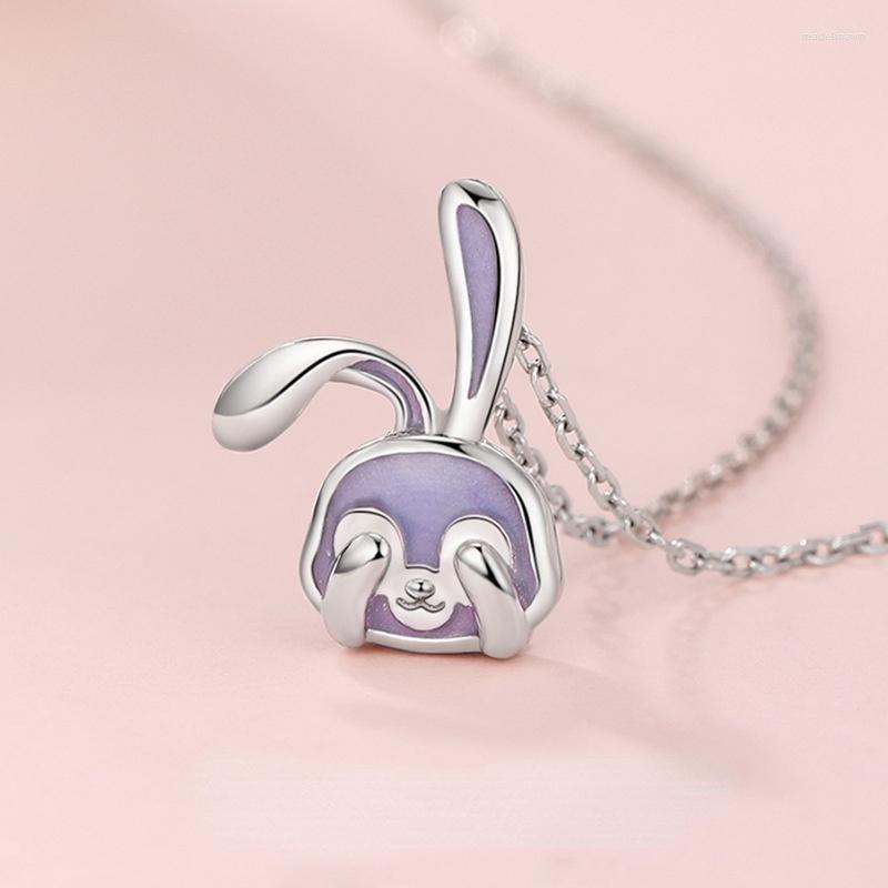 

Chains VOQ Silver Color Cute Cartoon Necklace And Pendant Ladies Girls Birthday Party Gift Jewelry