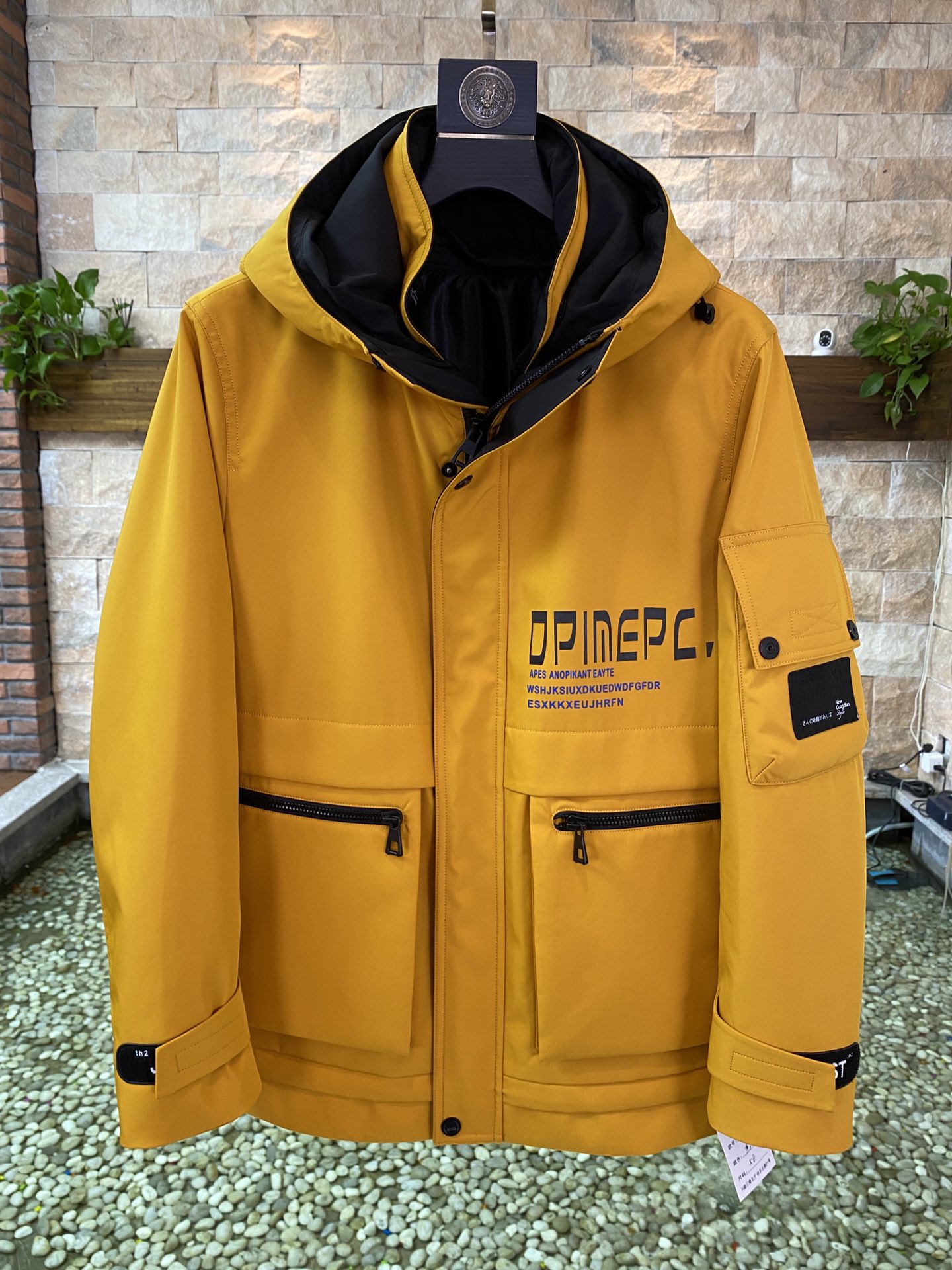 

Mon Mens leather jacket outwear designer russian Luxury gift Fathers Day birthday valentines Christmas High elastic, Customize