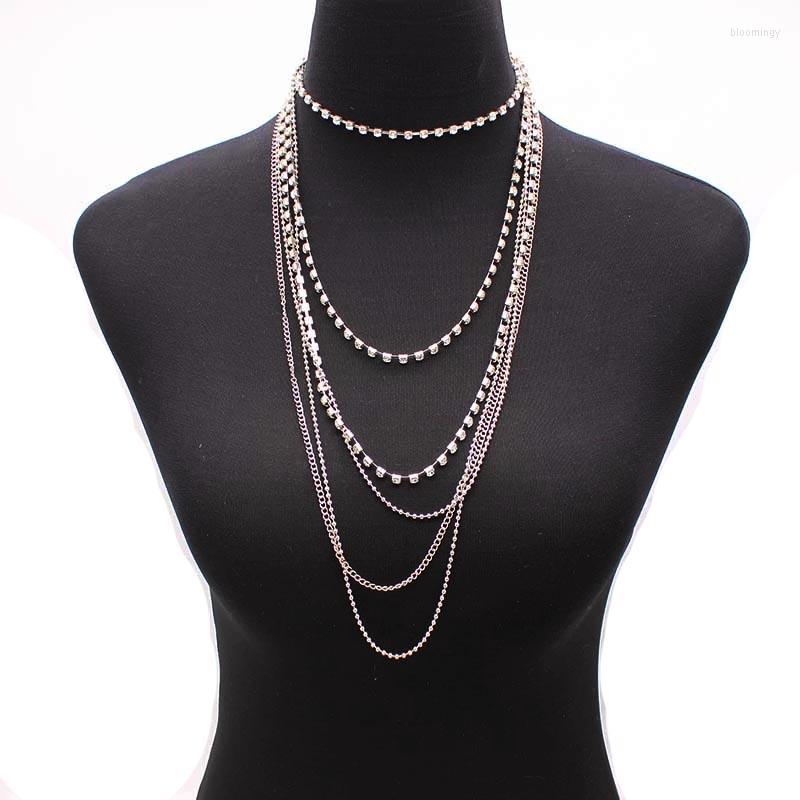 

Chains 2022 Fashion Handmade Trendy Women Crystal Beads Chain Necklaces Bijoux For Girl Pendant Link Necklace Jewelry