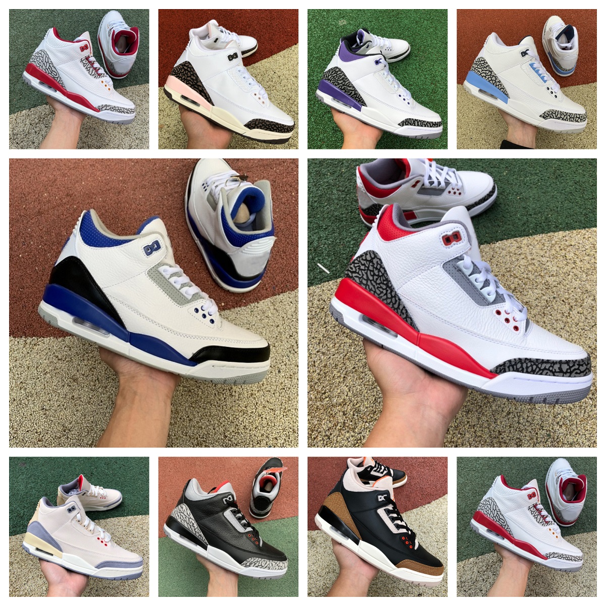 

Jumpman Retro 3 Basketball Shoes Mens 3s Fragment UNC Cardinal Red Neapolitan Dark Mocha Winterized Archaeo Brown Racer Blue A Ma Maniere Cement Black Sport Sneakers, Bubble package bag