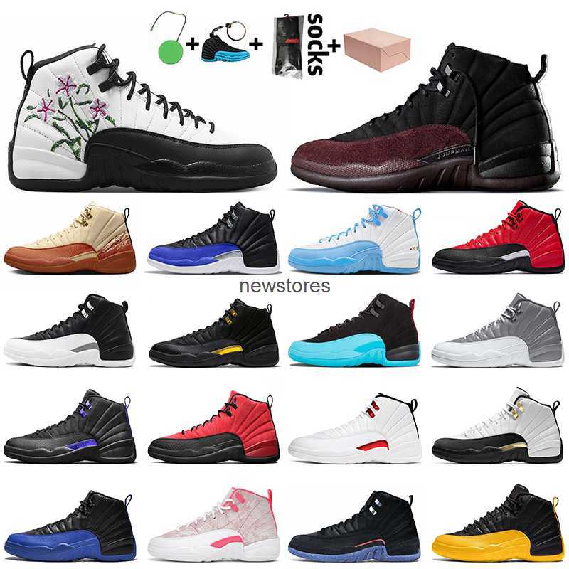 

J12 Basketball Shoes With Jumpman 12 12s Floral Eastside Golf A Ma Maniere Black New Fashion Mens Trainers Reverse Flu Game Hyper Royal, # 40-47
