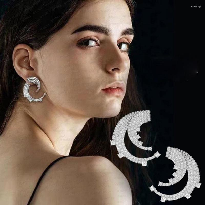 

Stud Earrings Soramoore Trendy Geometry For Women Wedding CZ Brincos Boucle D'oreille Bohemia Jewelry Halloween