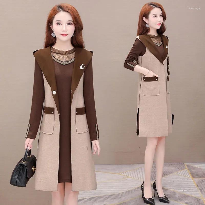 

Women's Vests Women 2022 Autumn Fashion One-Button Waistcoat Vintage Suit Collar Female Sleeveless Outerwear Vest Femme Ladies Q184, Kase