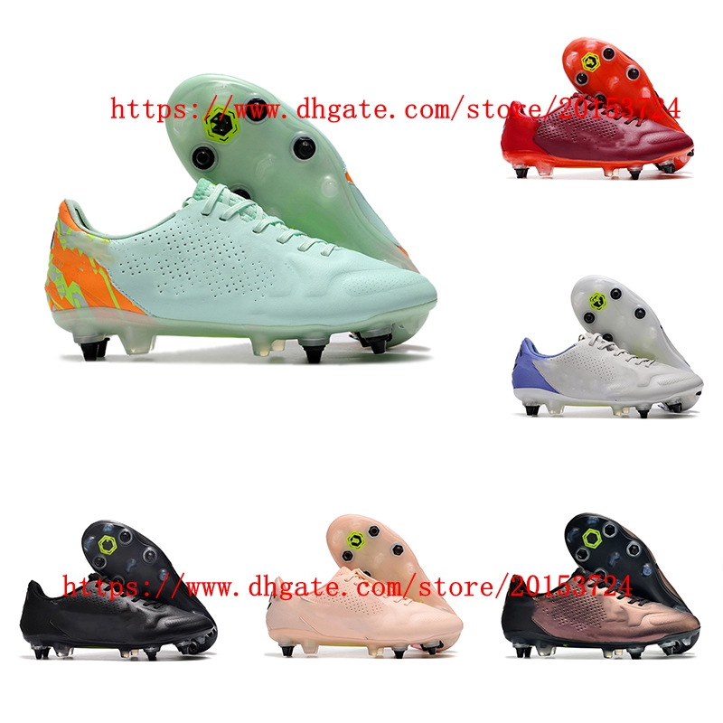 

Mens Soccer Shoes Tiempo Legend 9 Elite SG Footbal Boots Cleats Black White Footwear botas de futbol, As picture 2