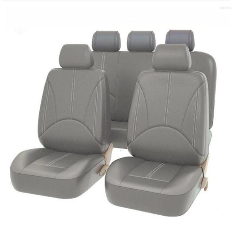 

Car Seat Covers Universal Set Fit Most 5 Seats Accessories Leather& Fabric Cars Styling Pad Protector