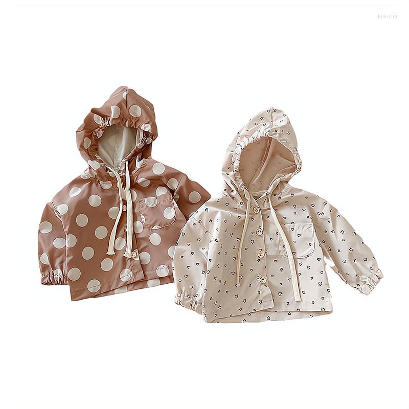 

Jackets 2022 Baby Coat Cardigan Windbreaker Infant Girl Boy Fall Hooded Outerwear Clothes Toddler Child Girls Boys Jacket 0-2Y, Ivory
