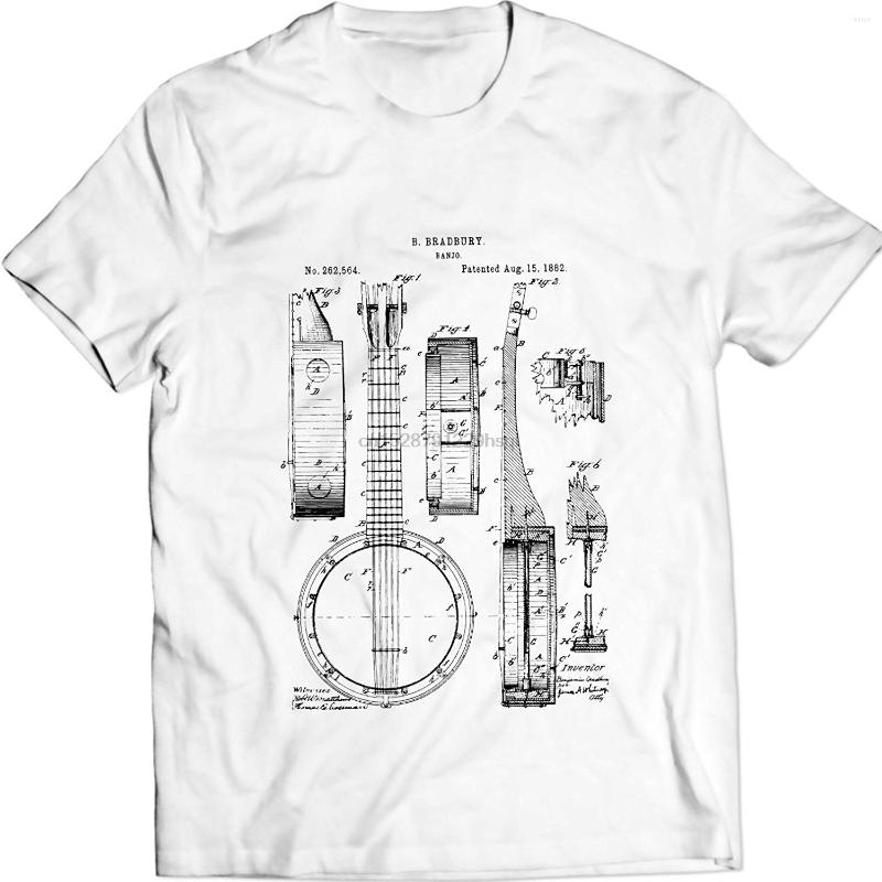 

Men' T Shirts 2022 Cool Tee Shirt Banjo String 5 Vintage Resonator Tenor Guitar T-Shirt Fashion Cotton, Men-darkpurple