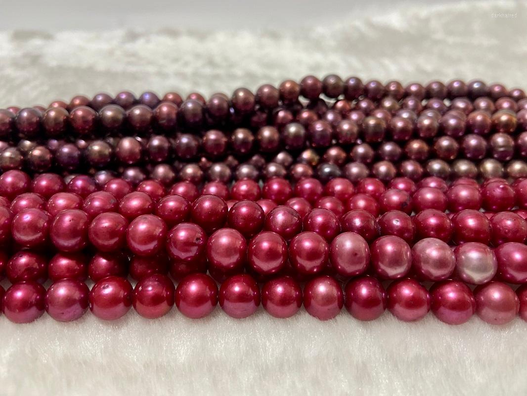 

Chains Trendy Natural Necklace 8-9mm Round South Sea Genuine Red Pearl Jewelry For Women Fine Wedding Accessories