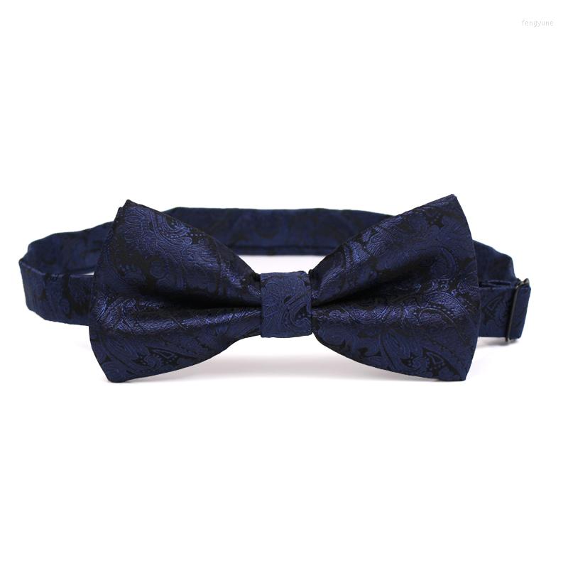 

Bow Ties Brand 2022 Tie Blue Paisley Jacquard Weave Men's Bowtie Fashion For Men Cocktail Salon Butterfly Knot With Gift Box