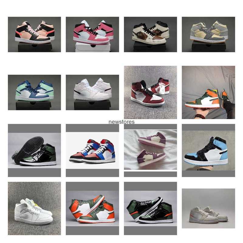 

Basketball Shoes Sneakers Sports Red Mint Green Pink Toe Shattered Backboard Traderjoes Jumpman 1 1S With Mens And Womens Top, #13