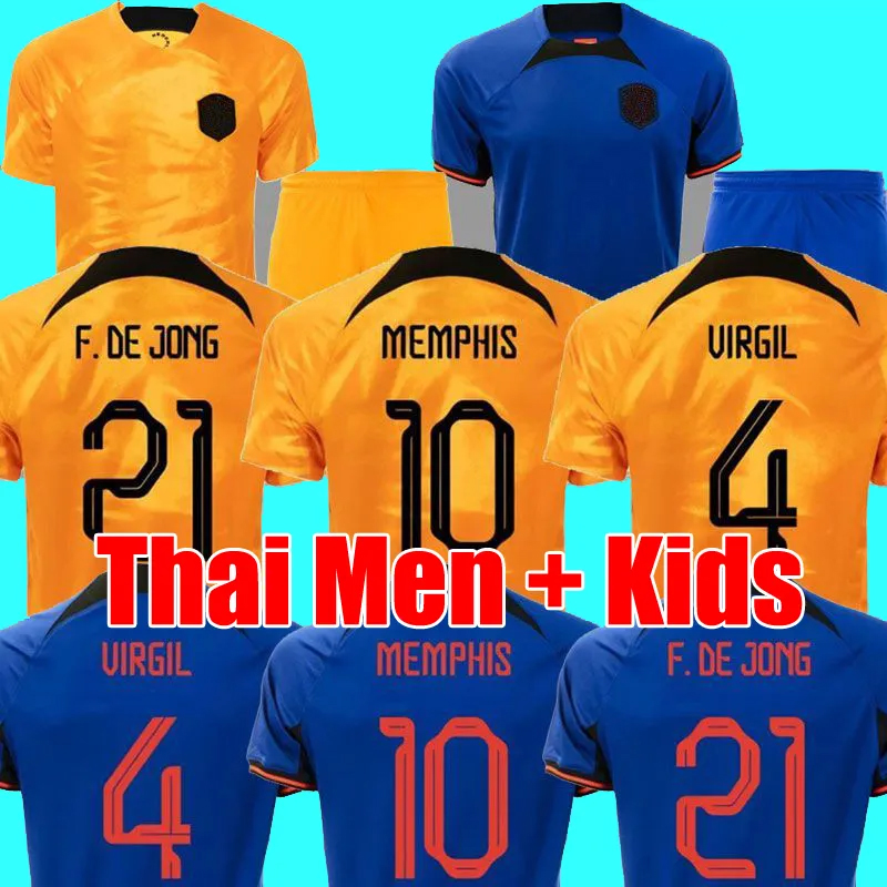

holland MEMPHIS soccer jerseys 2022 Netherlands world cup DE JONG DE LIGT WIJNALDUM BERGWIJN VAN DIJK BLIND PROMES KLAASSEN football shirt men kids kit, 2023 home men 1