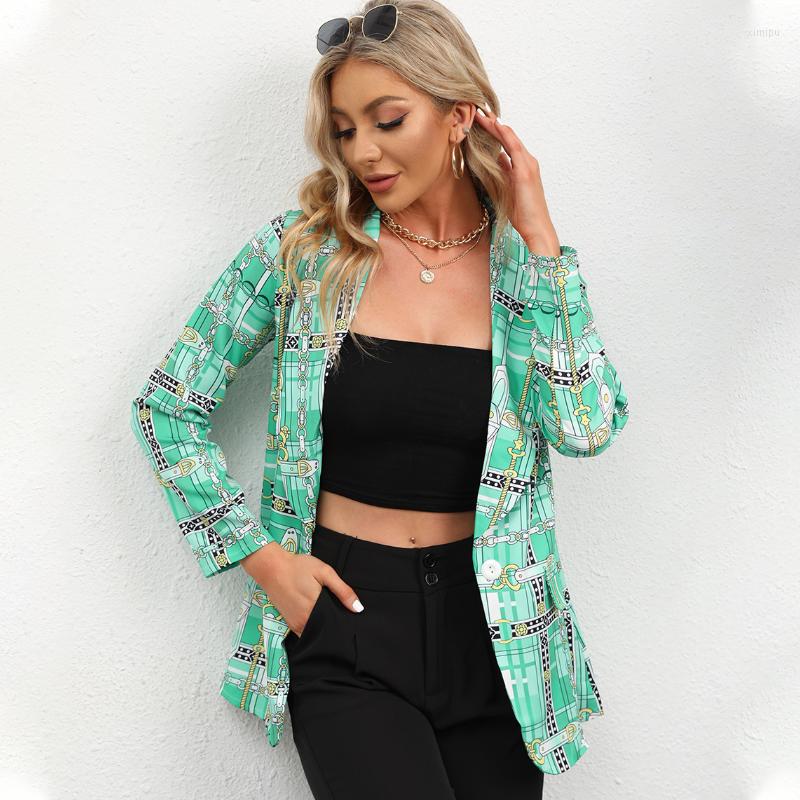 

Women' Suits Winter Women Houndstooth Blazer Long Sleeve Turndown Collar Button Jacket Elegant Office Autumn Ladies Tops Fashion Street, Xml-109623-grey
