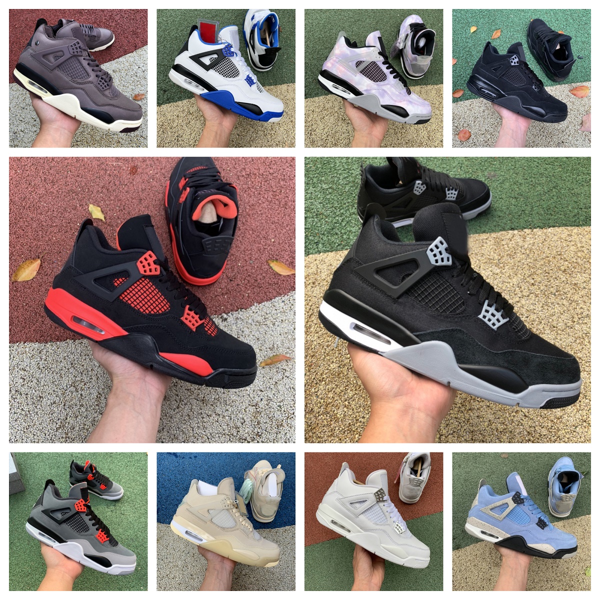 

Basketball Shoes Jumpman Retro 4 4s OG A Ma Maniere Union Guava Ice Sail White Oreo Midnight Navy University Blue Military Black Cat Infrared Bred Red Thunder Sneakers, Bubble package bag