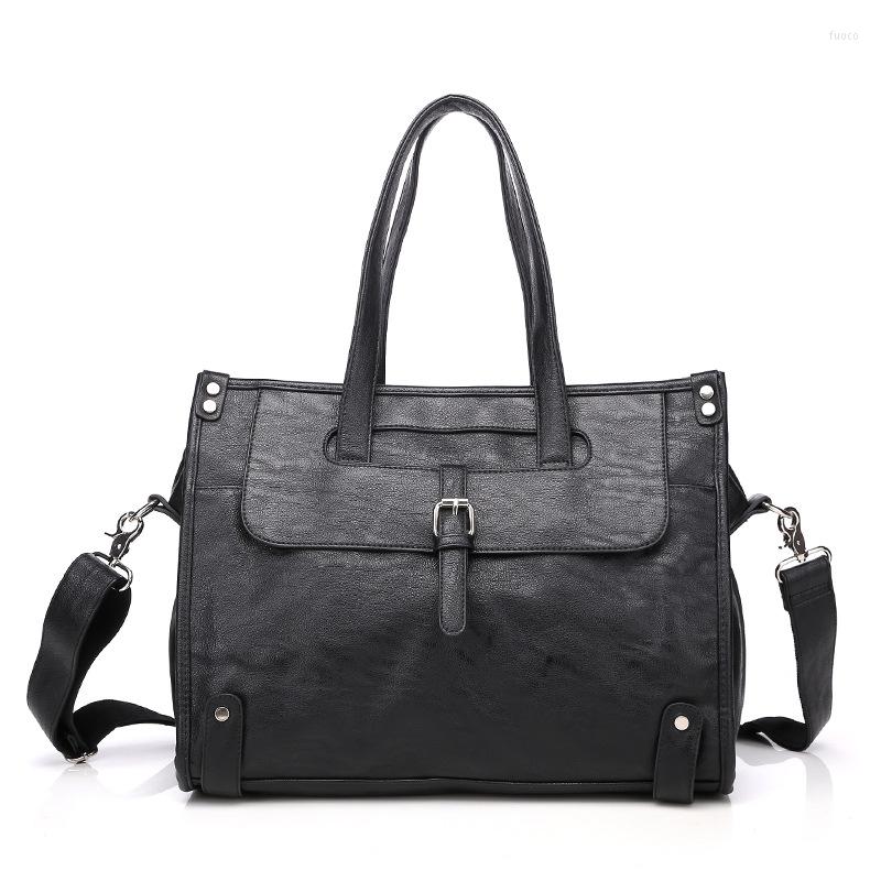 

Evening Bags Brand Man Leather Business Handbag Fashion Briefcase Bag Crossbody Tote Messenger, Black