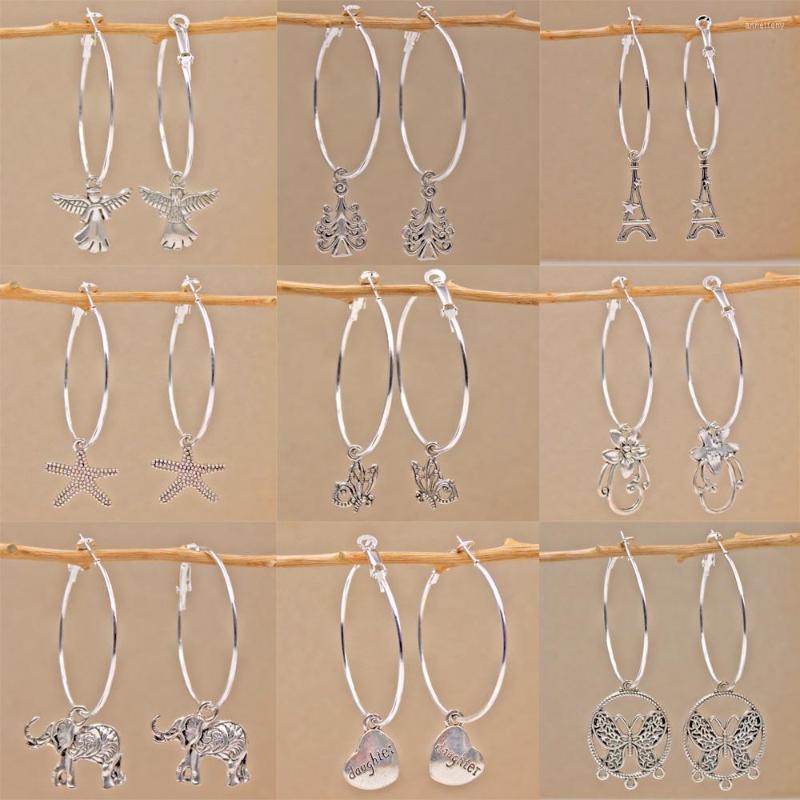 

Hoop Earrings RLOPAY Fashion Round Plated For Women Animal Star Luxury Jewelry Wedding Anniversary Gift Acessories