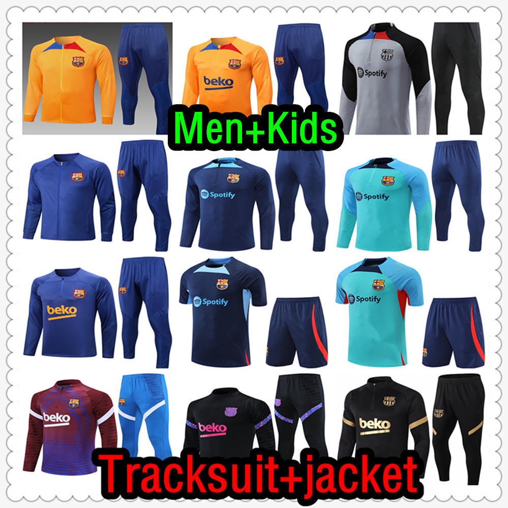 

21 22 23 Barcelona barca LEWANDOWSKI Soccer Tracksuits Sets TRACKSUIT set 2022 2023 football kit chandal futbol survetement TRAINING suit soccer jersey men kids