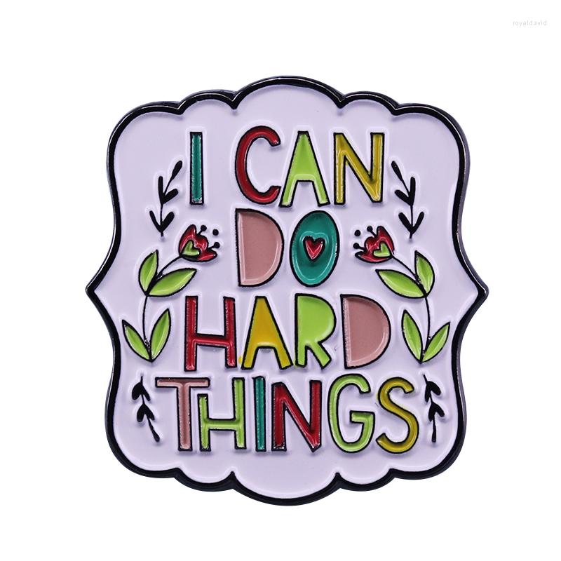 

Brooches I Can Do Hard Things Enamel Pin Perfect Encouragement Gift Elegant Hand-drawn Artwork