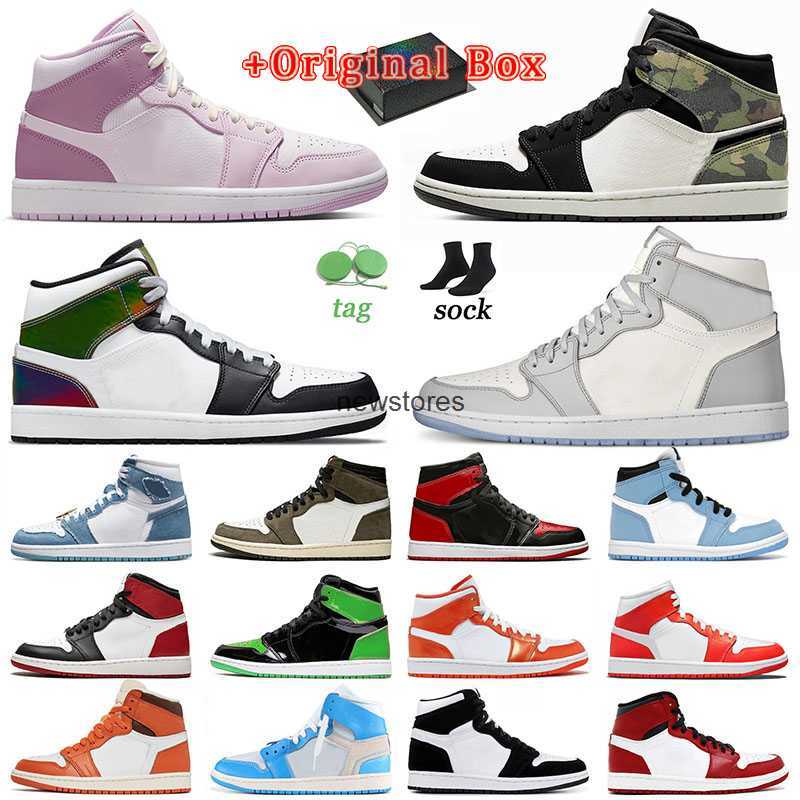 

Dark Mocha Designer Jumpman1 Basketball Shoes 1s OG High Wholeslae Original With Patent Green Shattered Backboard Hyper Royal Blue, C06 36-47 starfish