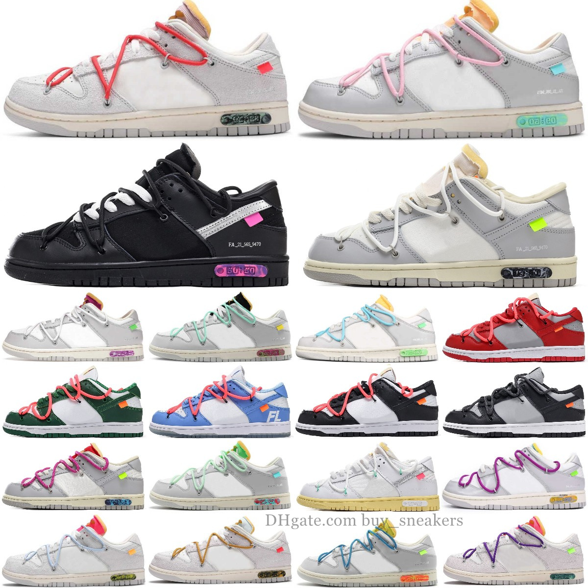 

New Designer Ow Men Women Running Sports Shoes No.1-50 Lot 09 49 50 the Off Whites Sb Dunks Low of 50 University Blue Fragment Skate, No.45