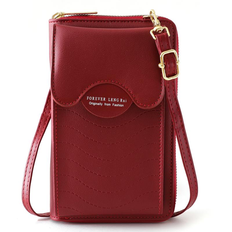 

HBP Purse Wallet Zipper Bags Women's Wallets Leather Card Holder Pocket Long Women Bag Soft Leather, 60136-red