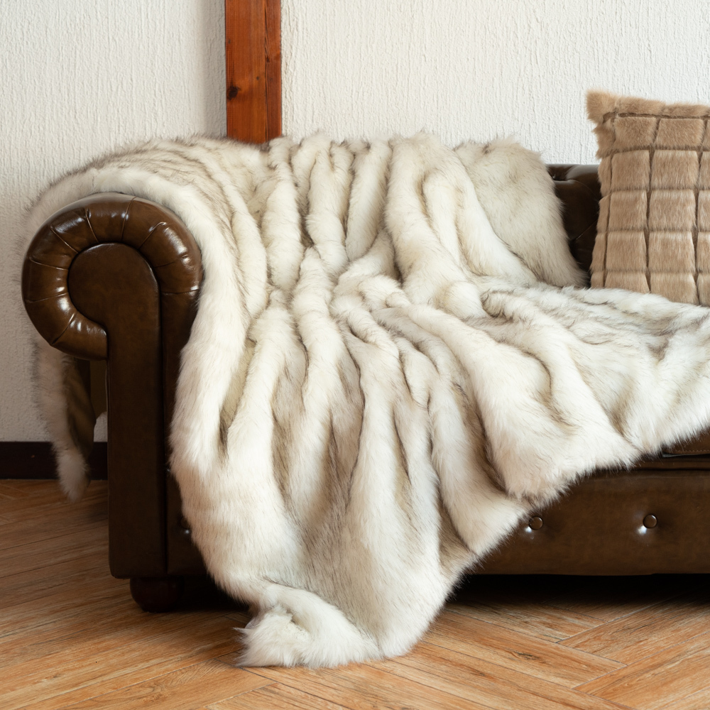 

Blankets Battilo Luxury Faux Fur Blanket Winter Thicken Warm Elegant Cozy Throws For Couch Bed Plaid spread on the Home Room Decor 221203