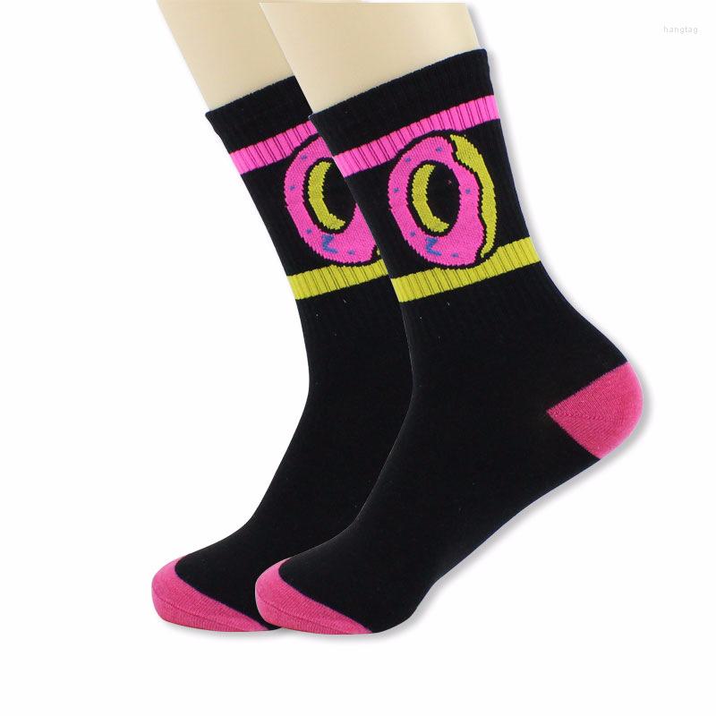 

Men's Socks 2022 Fashion Women Men Cotton Doughnut Couple Lovers Casual Neutral Sock Female Male Crew, Black