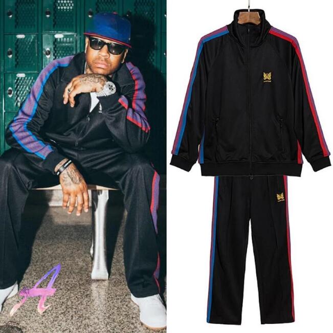 

Coats Strip Sweatshirt Set Men Women Embroidery Casual Tracksuit Clothing
