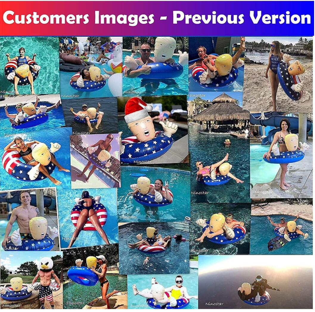 

Donald Trump 2024 Keep America Great Huge Hit Pool Float for Summer Democrats Presidential Inflatable Pool Float 1205
