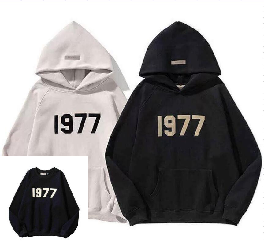 

High Street Couple Men's Hoodies Sweatshirts Designers Hoodie Essentials Hooded for Mens Fog God of Fear Multi Thread Flocking 1977, None(not sold separately)
