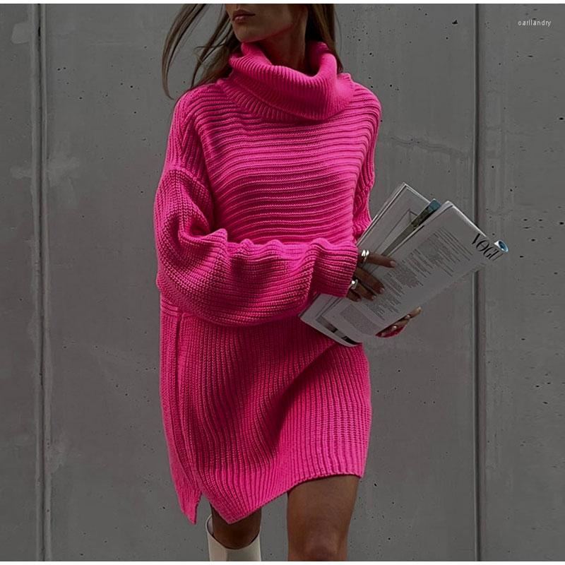 

Men' Hoodies Women Oversize Turtleneck Knitted Sweaters Autumn Winter Casual Long Sleeve Pullover Jumpers 2022 Elegant Warm Sweater Dresses, Beige