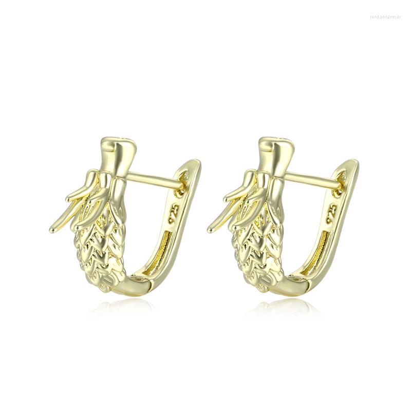 

Hoop Earrings Vintage Hip Hop Small Punk Metal Dragon Head Female Fashion Gold Color For Women Wedding Jewelry