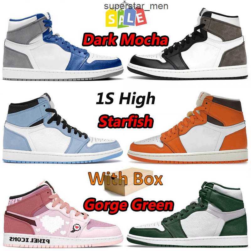 

Jumpman 1 Men Basketball Shoes Women Mens 1s University Blue Sneakers Trophy Room Chicago Red High OG Hyper Royal Barely Orange Gorge Green, D14 white black 36-46